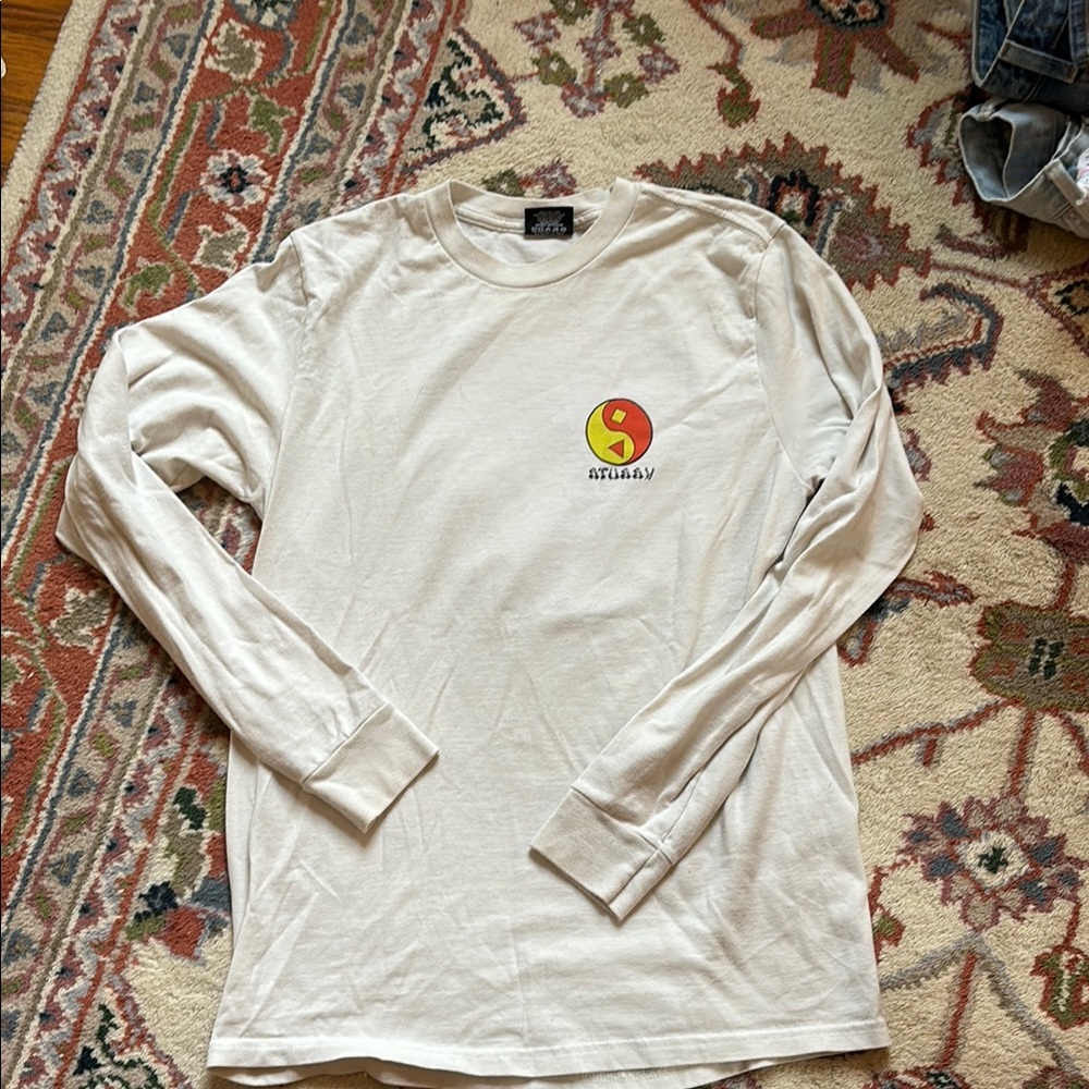 Stussy White Long Sleeve Shirt xs